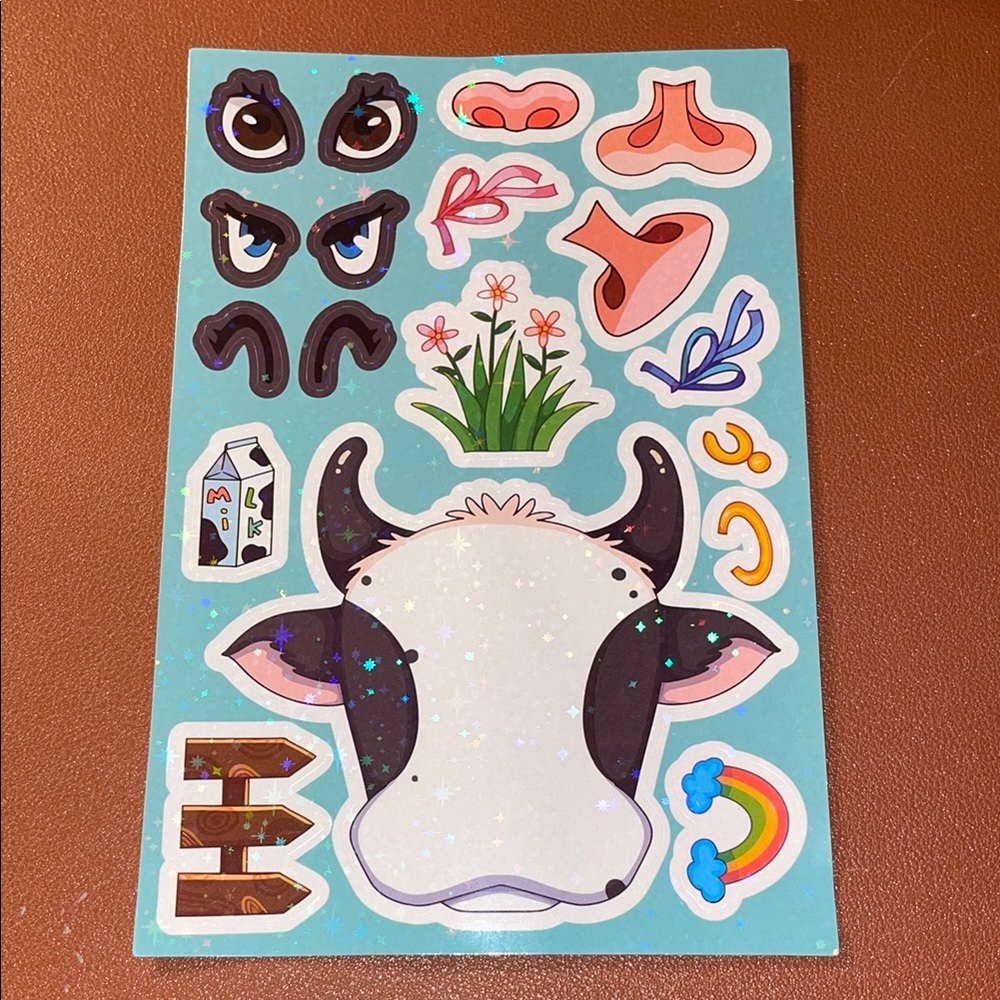 Animal Face Kids Sticker Sheets